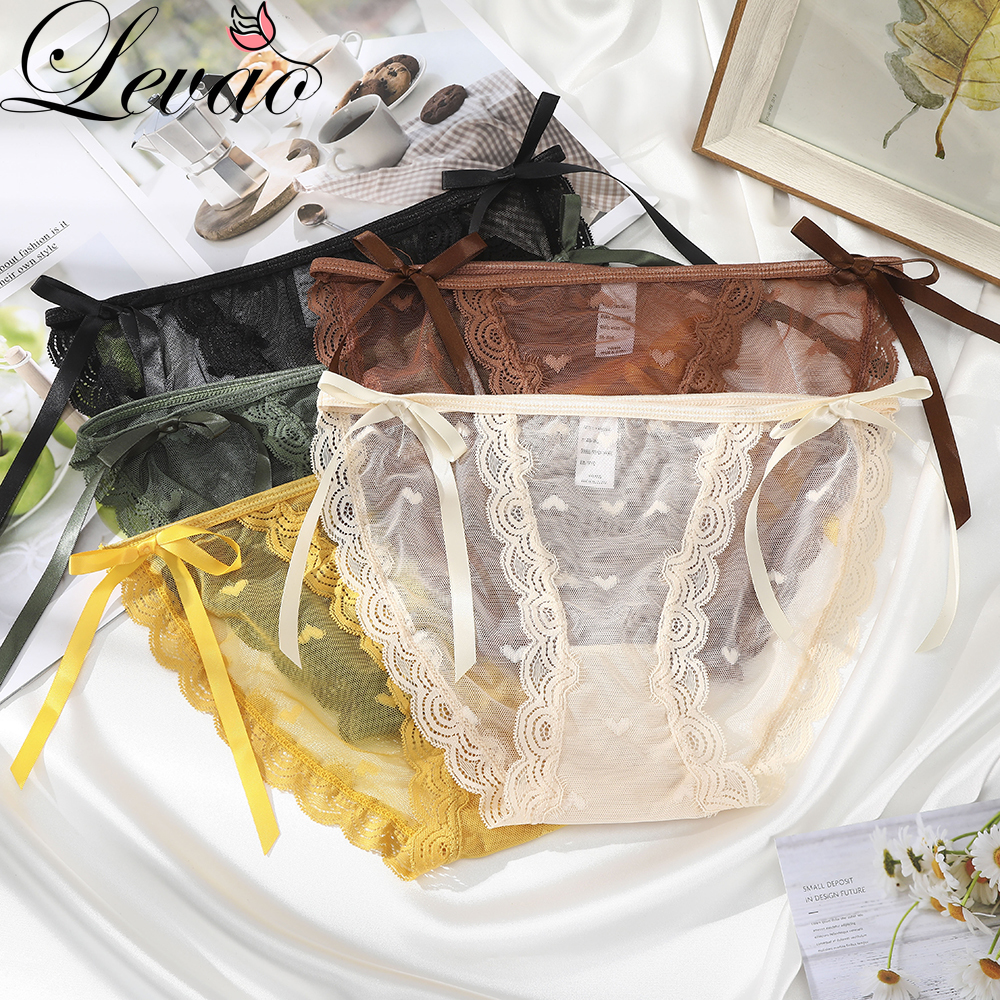 Quần Lót Levao Bằng Lưới Ren Lưng Thấp Gợi Cảm Cho Nữ