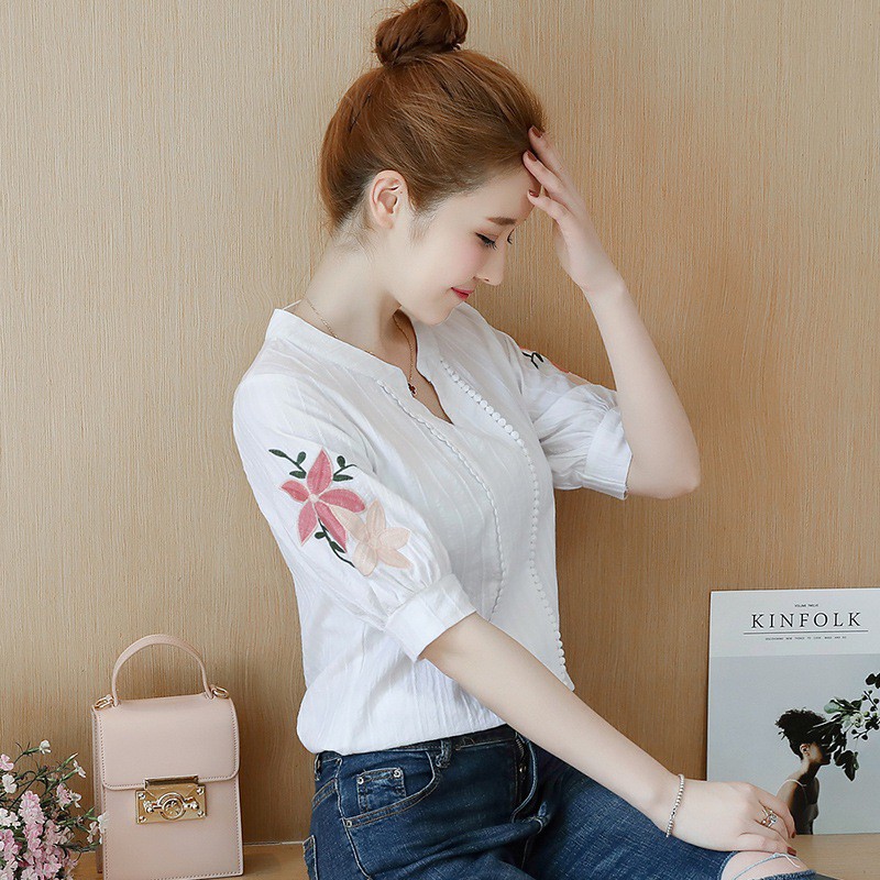 Áo sơ mi nữ công sở from rộng đẹp kiểu hàn NAVILO SM003 | BigBuy360 - bigbuy360.vn