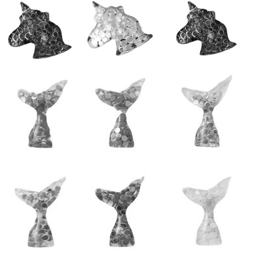 OCEANMAP Phụ Kiện Trang Trí Móng Tay / Điện Thoại Hình Kỳ Lân Hoạt Hình 3D Dễ Thương DIY