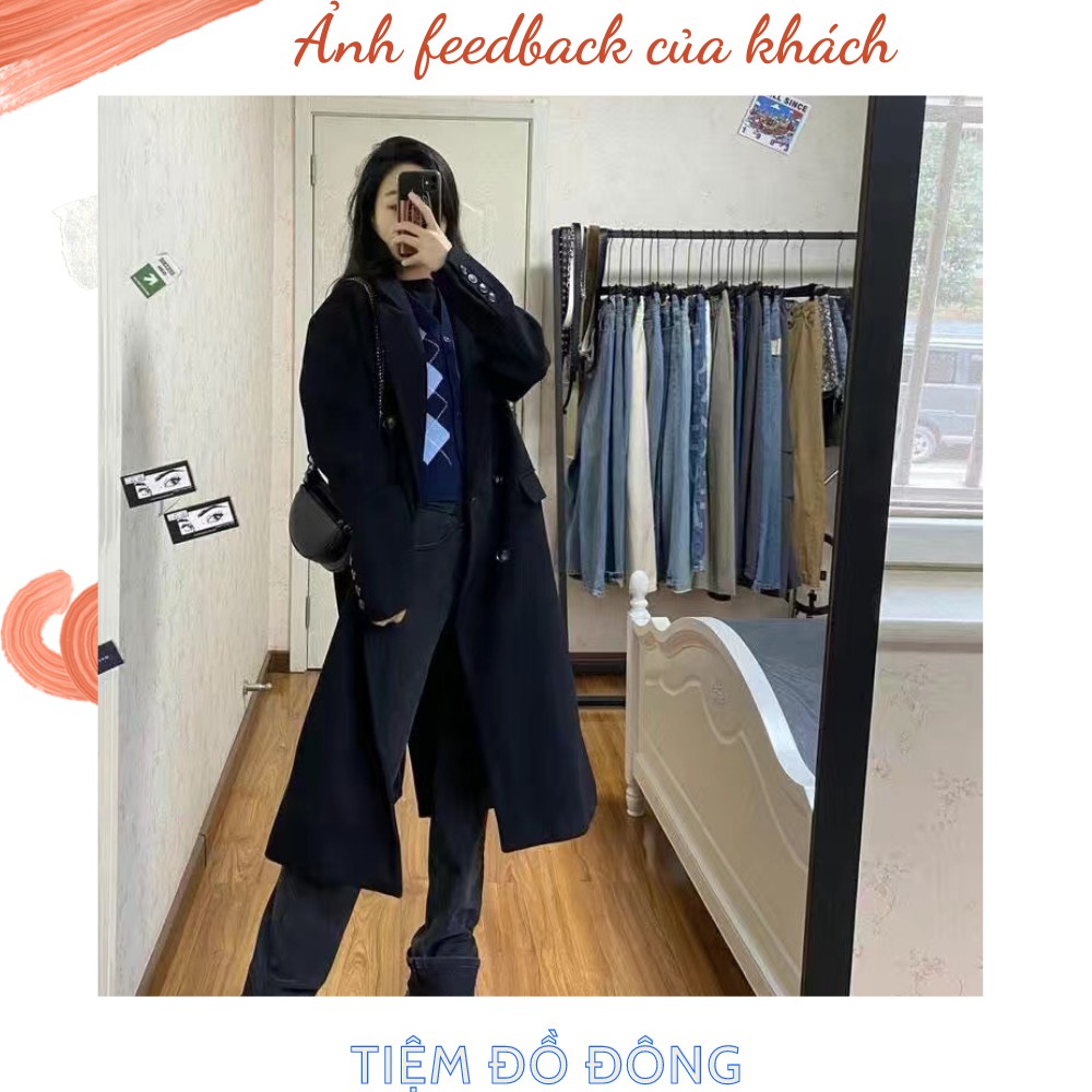 (Sẵn) Áo dạ dáng dài Hàn quốc (Kèm Ảnh Thật) | BigBuy360 - bigbuy360.vn
