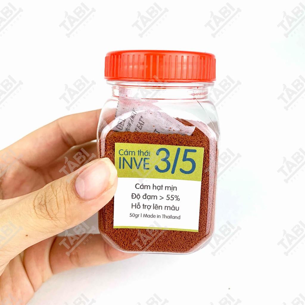 [Mã 159FMCGSALE giảm 8% đơn 500K] Hủ 50g Thức Ăn Cá Cám Thái Inve 3/5 Cho Cá Beta, Vàng,...[INVE 3/5]