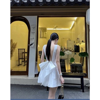 ĐẦM 2 DÂY HỞ NƠ LƯNG ĐÍNH ĐÁ NƠ THÂN