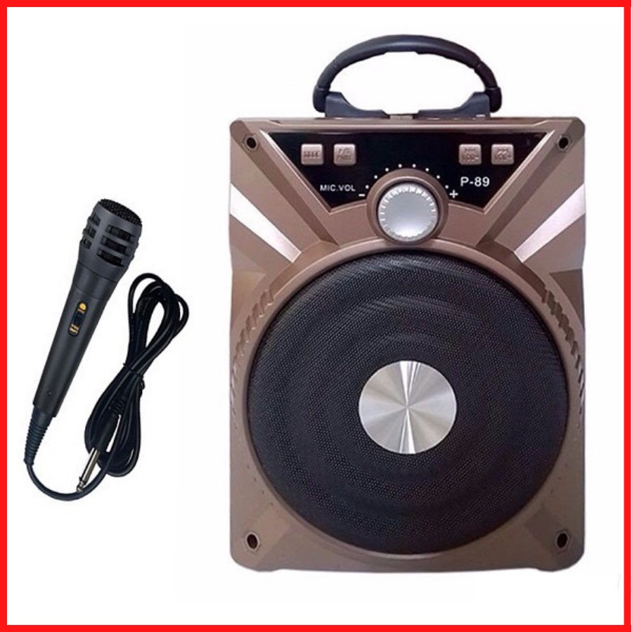 Loa nghe nhạc hát karaoke bluetooth p88 và p89 ⚡FREE SHIP⚡ tặng kèm mic hát karaoke. Âm thanh cực hay