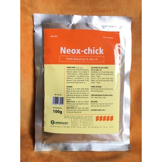 Úm gà con, úm gia cầm Neox-chick gói 100g phân xanh, phân trắng, hen gà, khẹc vịt, sưng phù đầu viêm ruột hoại tử