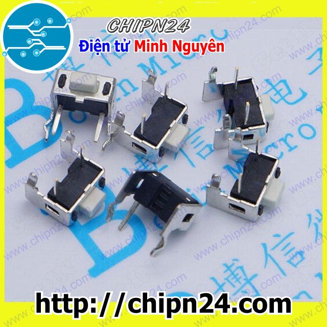 [10 CÁI] Nút nhấn 2 chân 3x6x5mm DIP cong