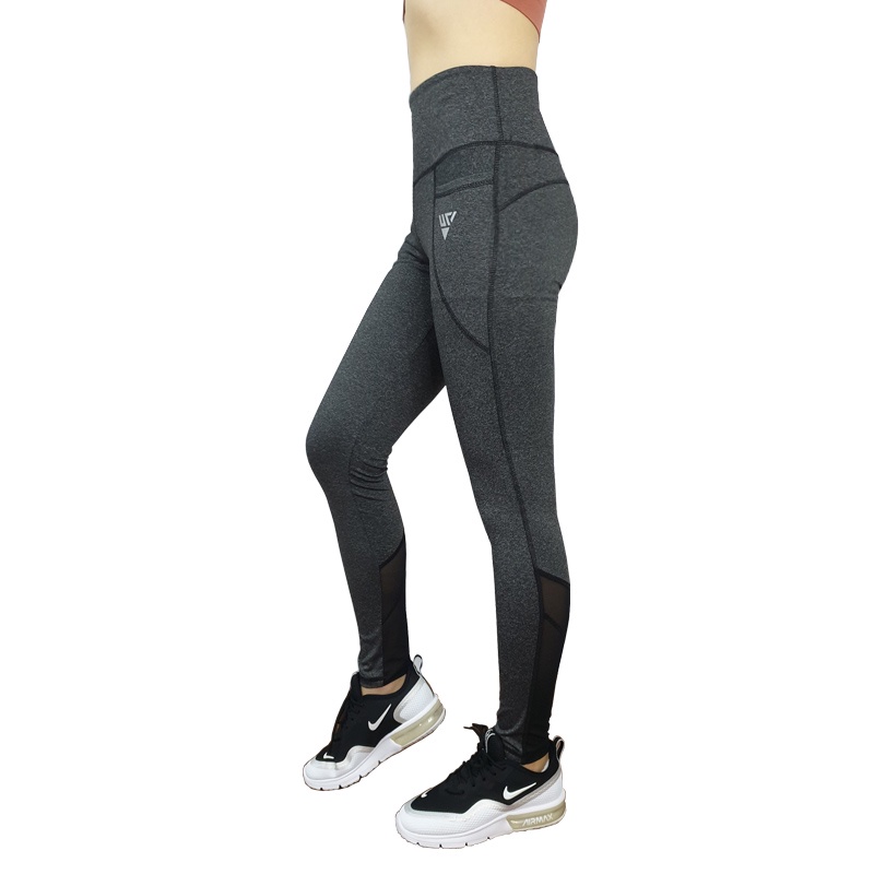 Quần legging tập gym-yoga nữ may nâng mông tôn dáng phối lưới bắp chân lưng cao