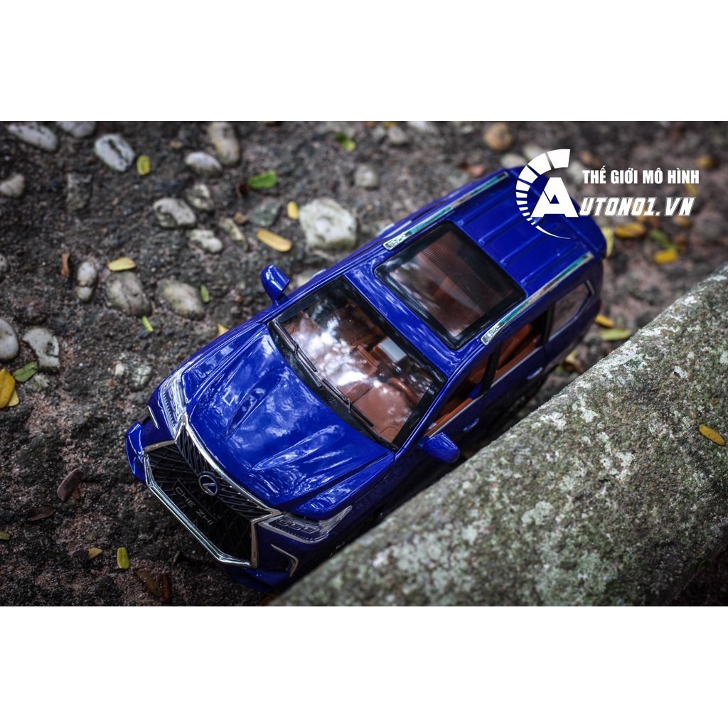 MÔ HÌNH XE LEXUS LX570 BLUE 1:24 CHEZHI 7174