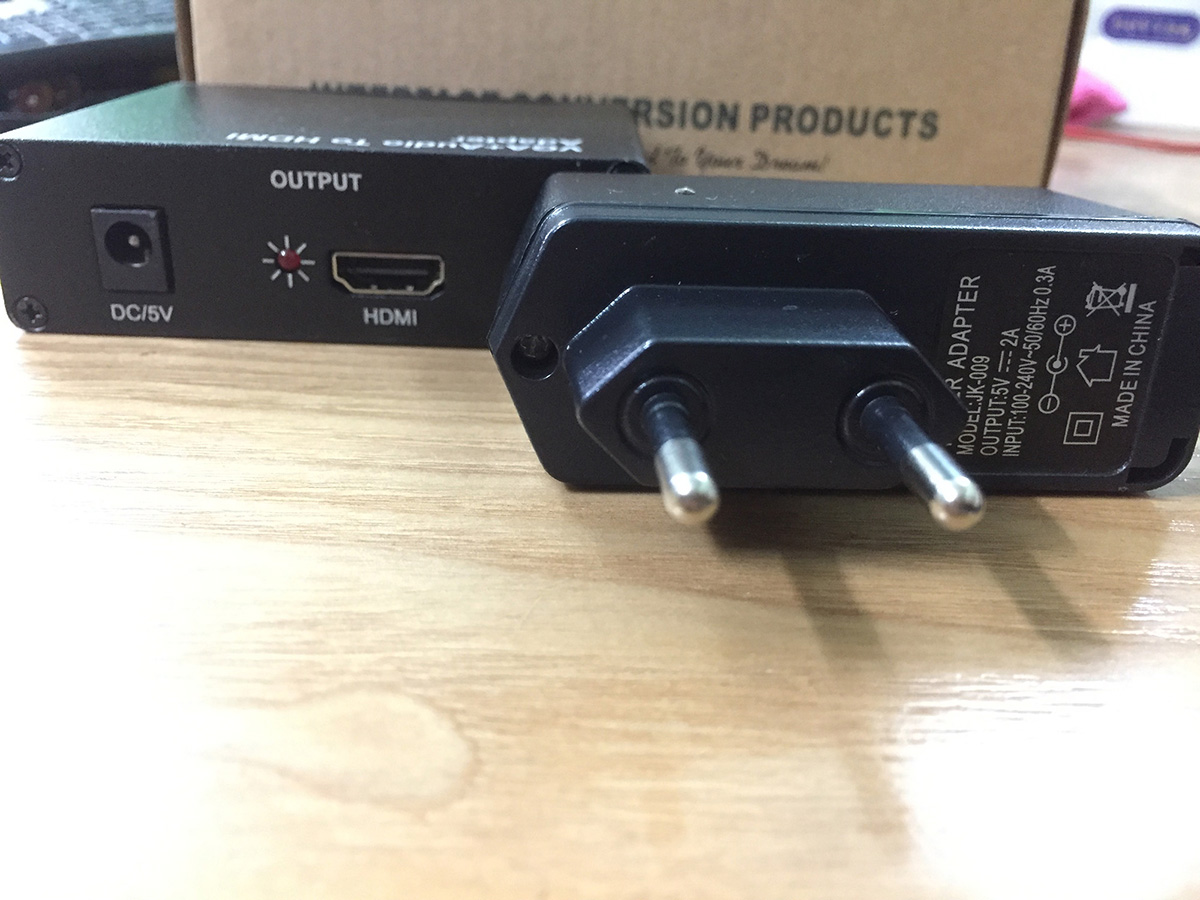 Hộp chuyển tín hiệu VGA, AV ra HDMI cho tivi, màn hình