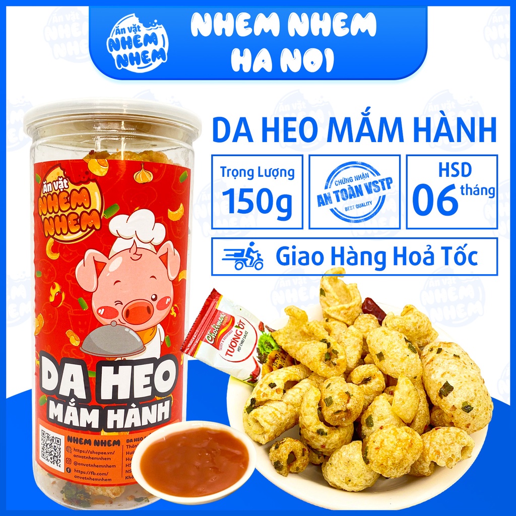 Da heo mắm hành Nhem Nhem 150g Đồ ăn vặt Hà Nội vừa rẻ vừa ngon