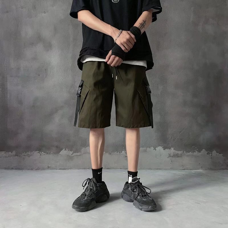 Quần ngắn ống rộng Phối Nhiều Túi Phong Cách Hàn Quốc Thời Trang Cho Nam Size M-3XL