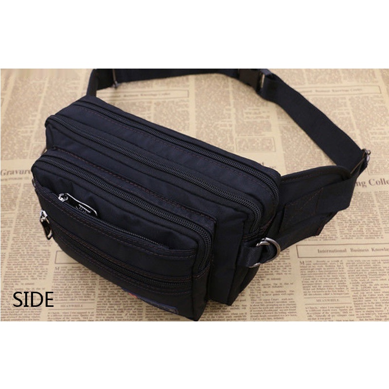 Túi đeo hông vải oxford chống thấm nước nhiều ngăn sức chứa lớn đa năng thời trang dành cho nam | BigBuy360 - bigbuy360.vn