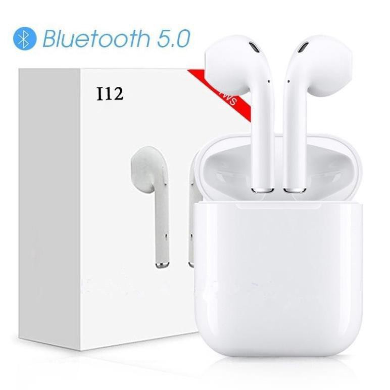 Tai nghe bluetooth i12 Thế Hệ Mới Âm Thanh Siêu Hay, Hộp Sạc tự động, Dung Lượng pin khỏeSIÊU HOT HOT