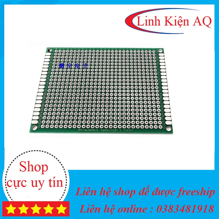 Phíp Đồng Đục Lỗ 1 Mặt PCB ( xanh )