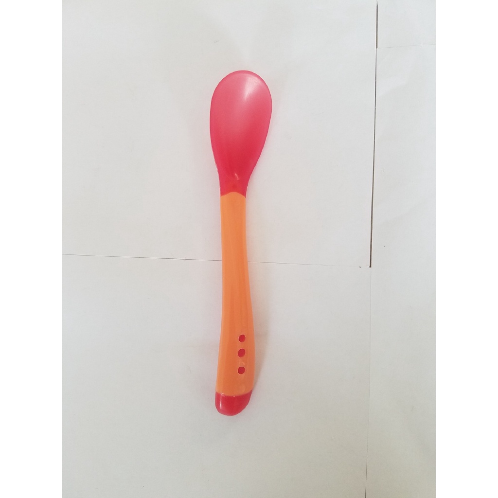 1 Muỗng Ăn Đầu Silicon Cảm Biến Nhiệt Độ Cho Bé