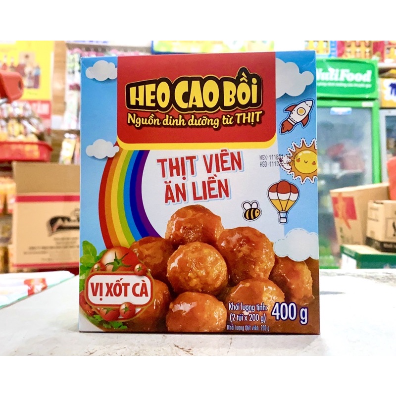 THỊT VIÊN ĂN LIỀN 400g heo cao bồi ,1hộp 2gói bên trong | BigBuy360 - bigbuy360.vn