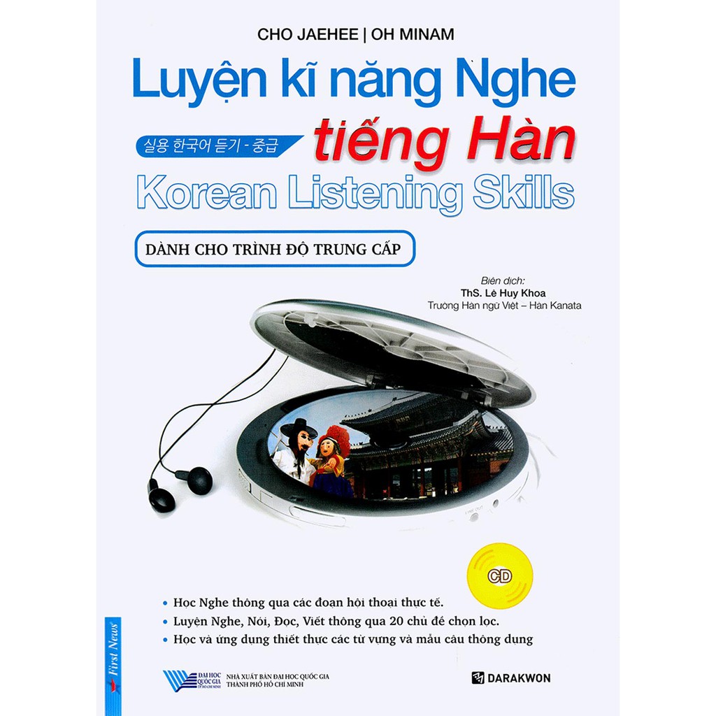 Sách - Luyện Kĩ Năng Nghe Tiếng Hàn (Dành Cho Trình Độ Trung Cấp)