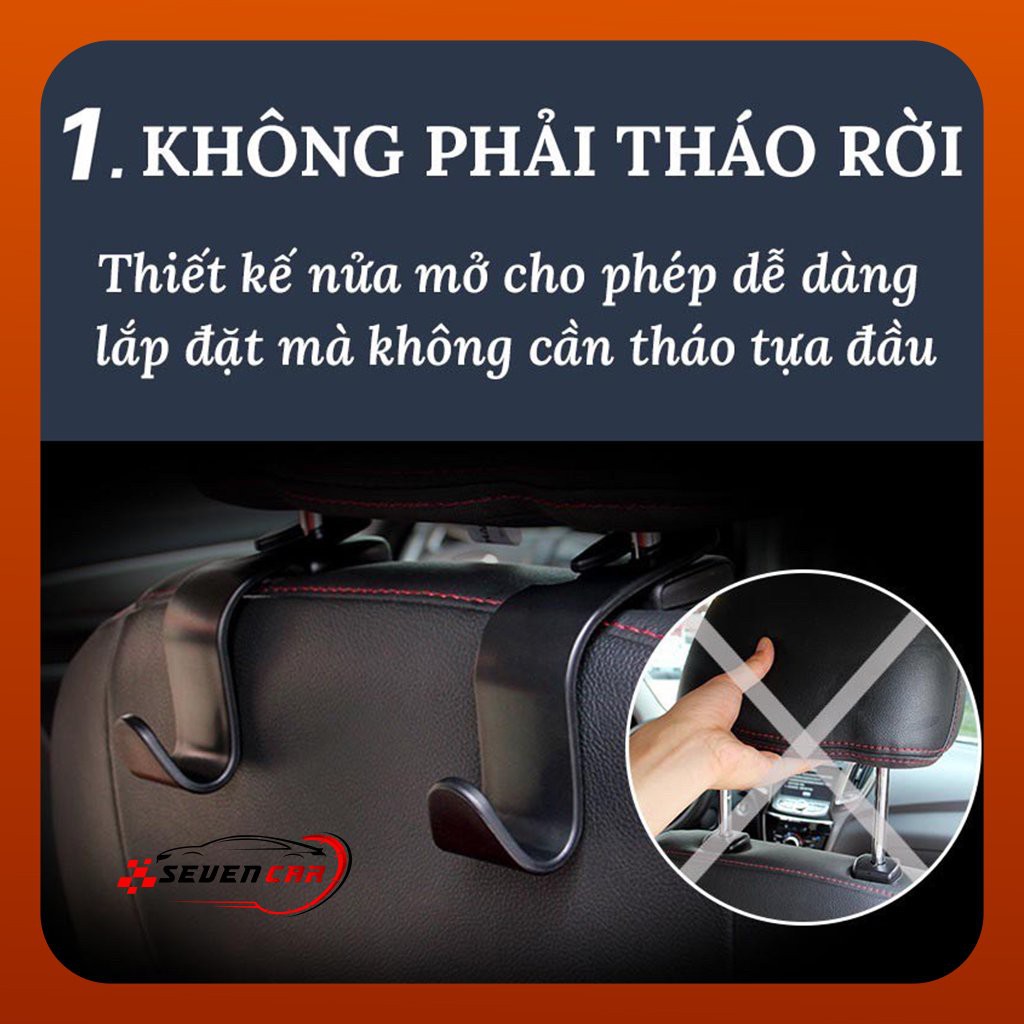 Móc treo đồ ô tô gắn sau ghế trước, chịu lực tốt, móc treo nhỏ gọn, tiện ích - SEVEN.CAR