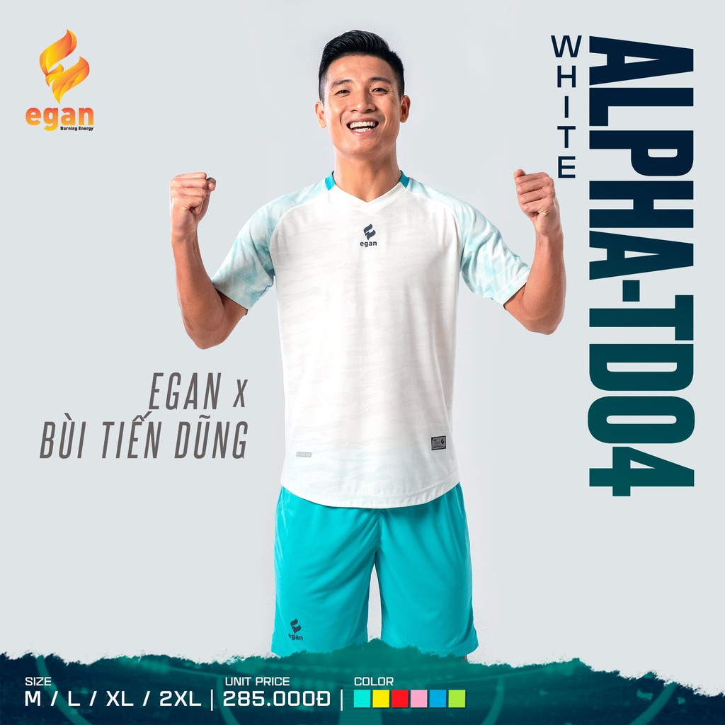 Bộ bóng đá cao cấp Egan Alpha TD-04 x Bùi Tiến Dũng | Vải thun thoáng mát độc quyền - Shark Sport - Shark Brand