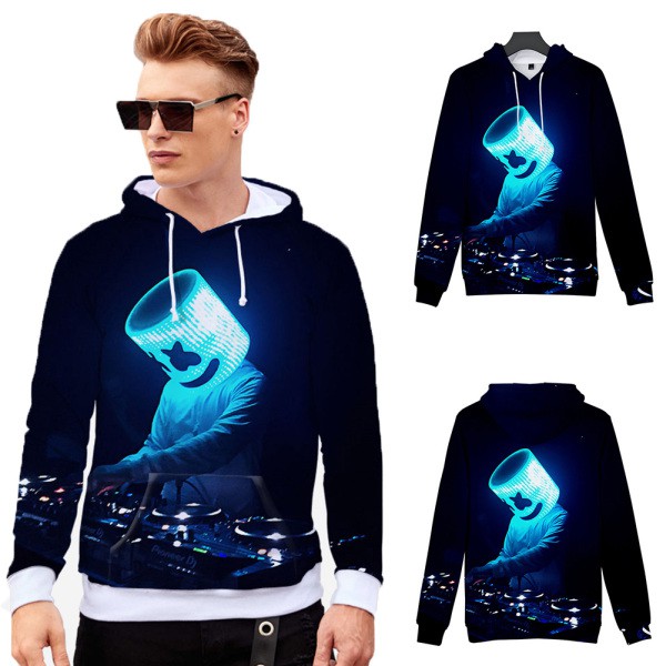 Áo hoodie dáng dài in họa tiết 3D dạ quang cho nam nữ | BigBuy360 - bigbuy360.vn