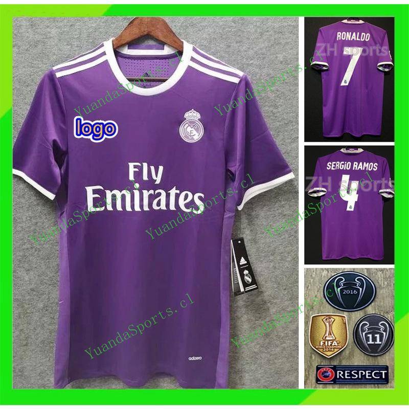 Áo Thun Bóng Đá Câu Lạc Bộ Real Madrid 16/17 BELE11 RONALDO 7 Seergio Ramos 4 2016/2017
