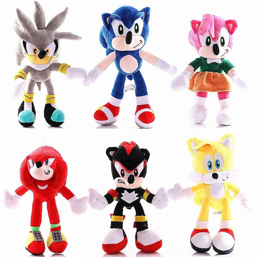 Búp Bê Sonic Nhồi Bông Mềm Mại Treo Móc Khóa Trang Trí Túi Xách
