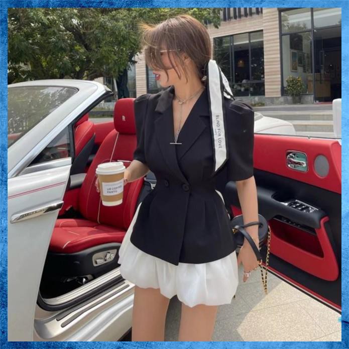 [Cao Cấp] Set Áo Vest Mix Chân Váy Xòe Phồng, Quần Áo Công Sở Tôn Dáng | BigBuy360 - bigbuy360.vn