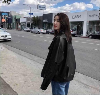 Áo khoác Biker Jacket da lộn