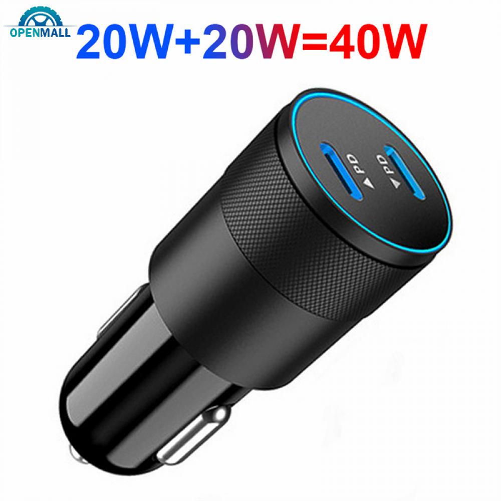 Tẩu Sạc 40W Dual PD 2 Cổng 20W+20W USB Type C Sạc Nhanh Cho Android Ios