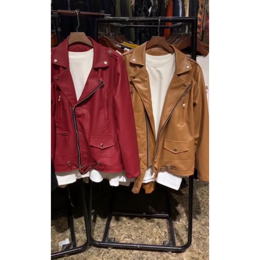 😈Được Kiểm Hàng Trước💖     NỈ DA CÁ Áo  da cao cấp Biker 😈HÀNG SIÊU CẤP😈