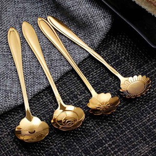 Set 8 thìa cà phê, pha trà mạ vàng siêu sang chảnh