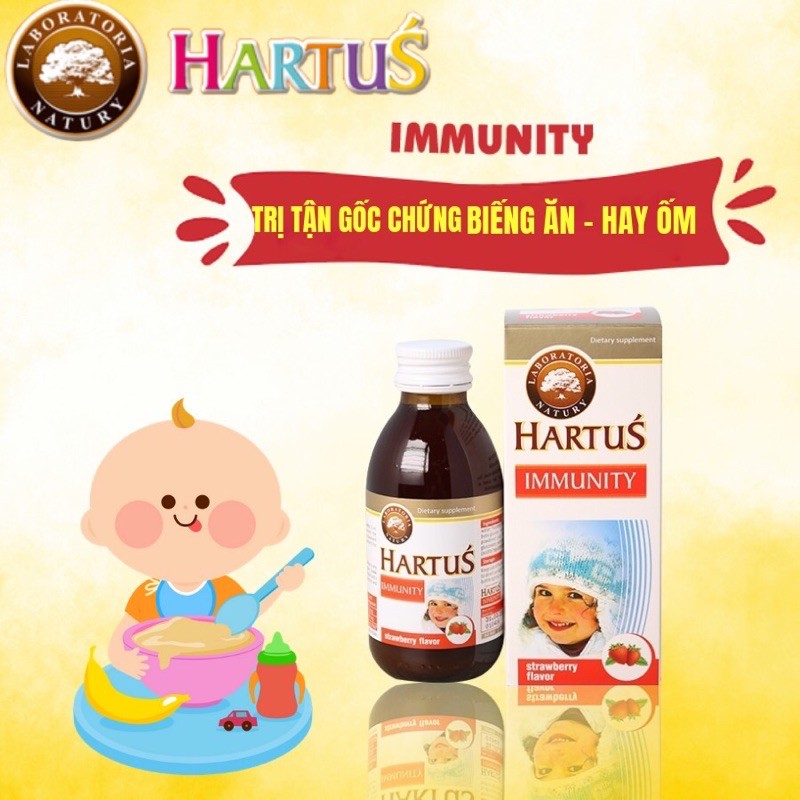 Siro ăn ngon tăng đề kháng Hartus Immunity/ Hartus appetite 150ml