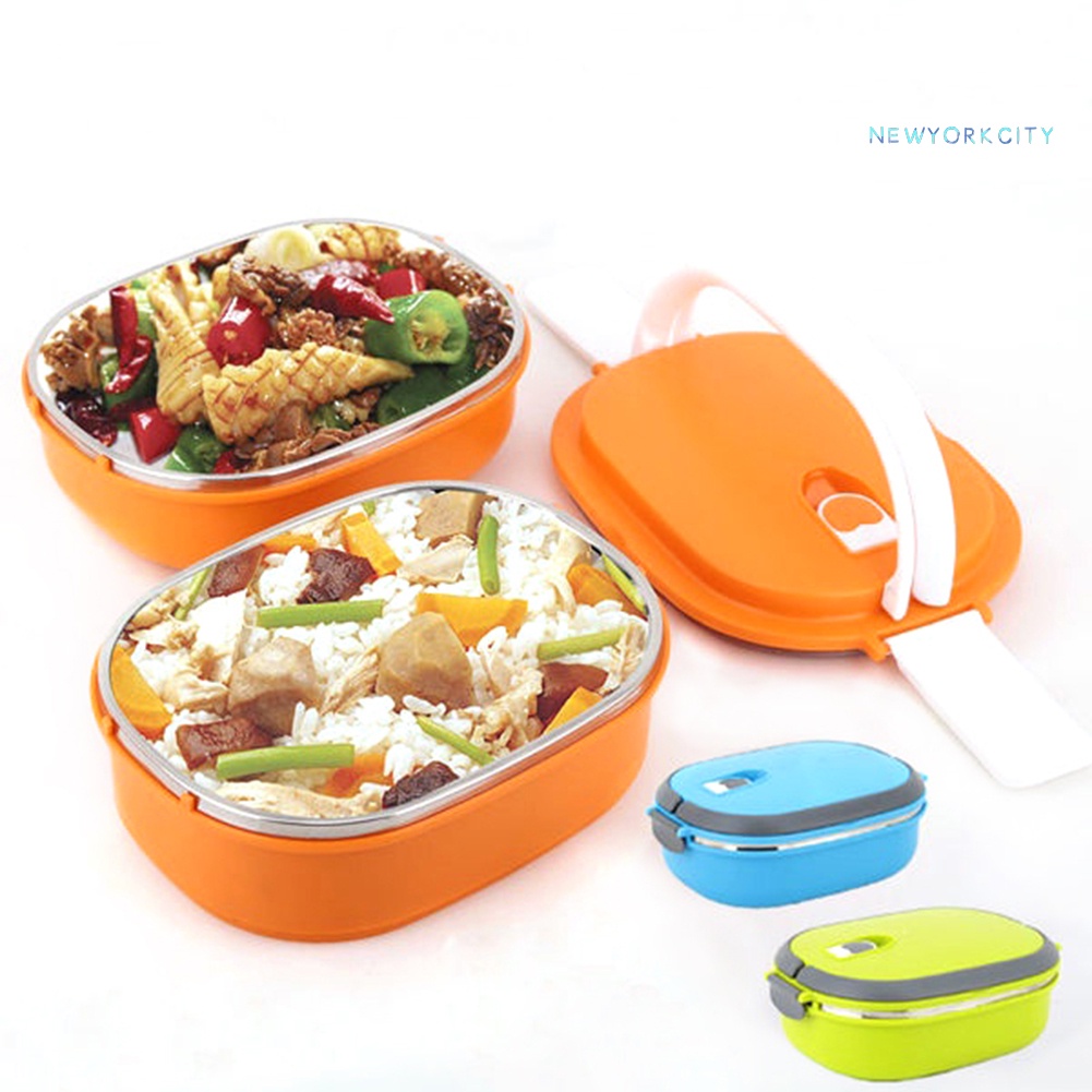 Hộp cơm Cách Nhiệt 1/2 Tầng Bằng Thép Không Gỉ NYC