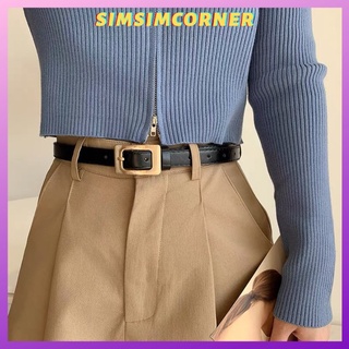 Dây nịt nữ style Hàn bản nhỏ 1.8cm TL012 - Thắt lưng váy áo bản nhỏ chữ nhật da đẹp Simsimshop