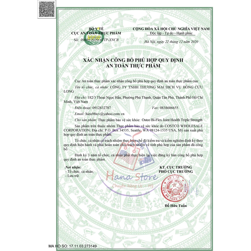 Viên bổ xương khớp Osteo Bi-Flex Joint Health Triple Strength - 200 viên