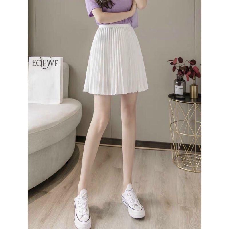 [Chất Đep] Chân váy xếp ly ngắn cạp chun dễ mặc 💖FREESHIP💖 Chân váy xòe rập ly dáng ngắn cực xinh | BigBuy360 - bigbuy360.vn