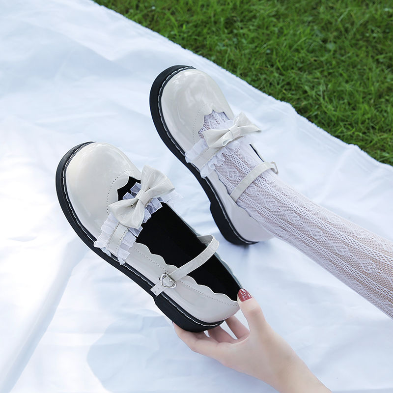 Cute Summer Fashionable Black Doll Shoe With Bow For Women | BigBuy360 - bigbuy360.vn
