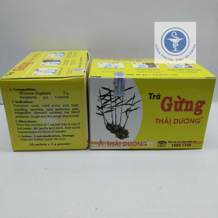 Trà Gừng Thái Dương - Hộp 10 Gói