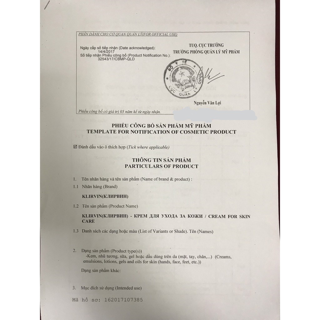 Kem dưỡng da, làm mờ sẹo Klirvin Cream Nga  - Giúp phục hồi các tổn thương da