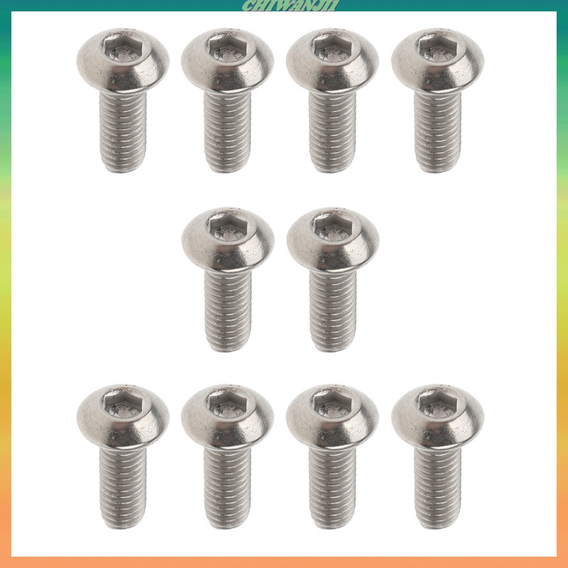 Set 10 ốc vít lục giác bằng hợp kim titan GR1 M3 X 6mm
