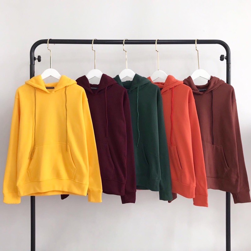 Áo Hoodie Basic Túi Bụng Màu Mới Clip Thật