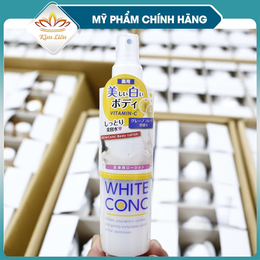 Xịt Dưỡng Trắng Da White Conc Body Lotion Vitamin C 245ml