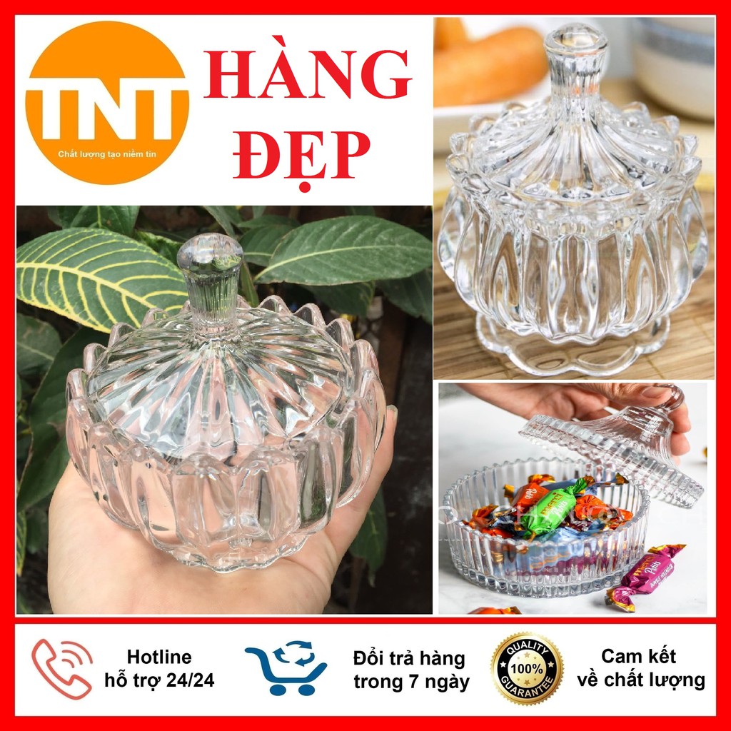 Hũ Thủy Tinh Đựng Hạt Dưa , Bánh Kẹo, Mứt, Chất Liệu Cao Cấp