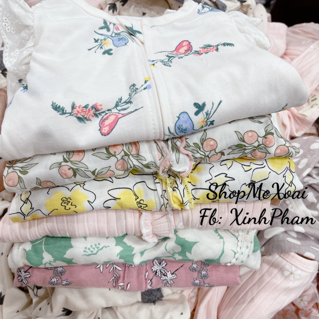 [Size 0-3M 3-5kg link 1] Bodysleep cotton, bodysuit cotton cho bé trai, bé gái hàng xuất dư xịn