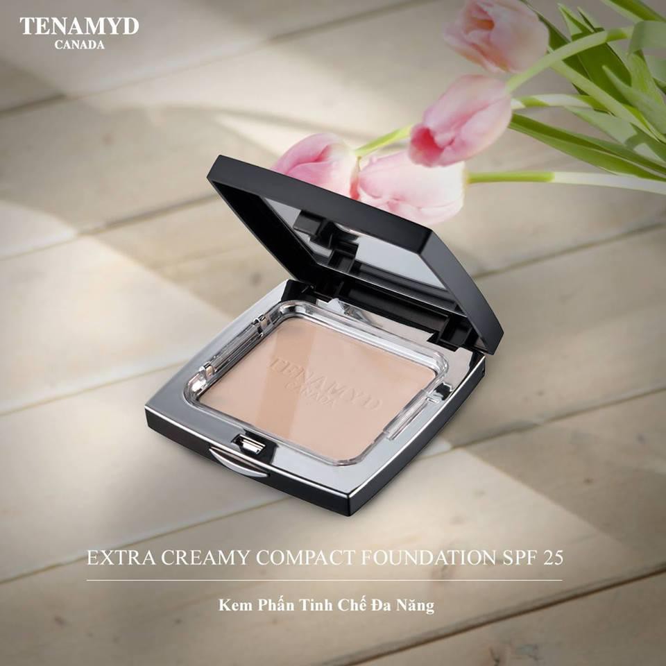 Phấn trang điểm tenamyd canada extra creamy compact foundation SPF25 / 13g - Happy Life for You