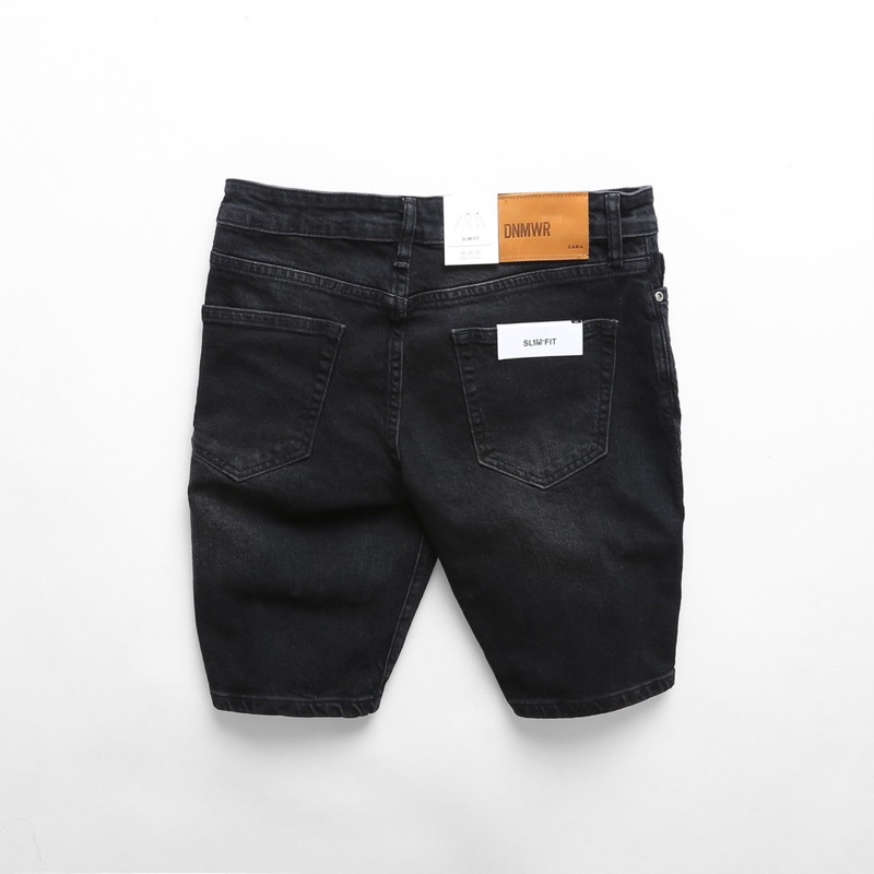 Quần short jean nam đen xám quần bò lửng nam co giãn thời trang cao cấp