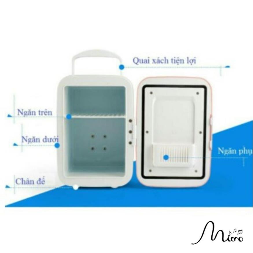 Tủ Lạnh Mini 2 Chiều Nóng Lạnh Dung Tích 4 Lít Để Trên Xe Hơi Lưu Giữ Mask