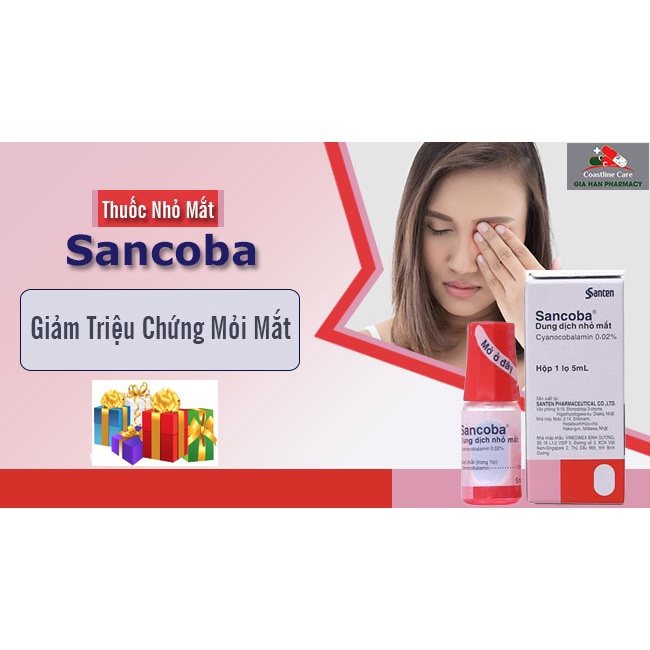 [NHẬP KHẨU CHÍNH HÃNG]SANCOBA Nhật Bản 5ml Nhỏ Mắt Phục Hồi Thị Lực, Chống Cận Thị, Đau Mỏi Mắt