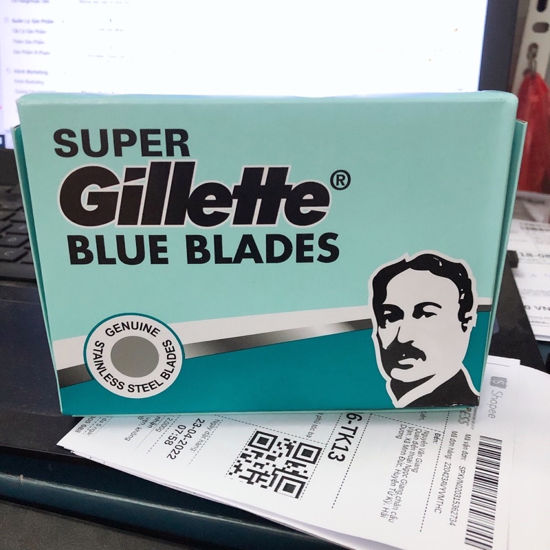 Dao cạo lông mặt - Dao lam cạo râu Gillette hộp 200 lưỡi