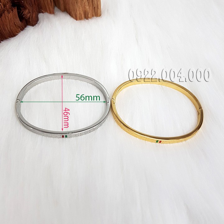 Vòng tay nữ bảng mỏng khắc hoa văn GC.