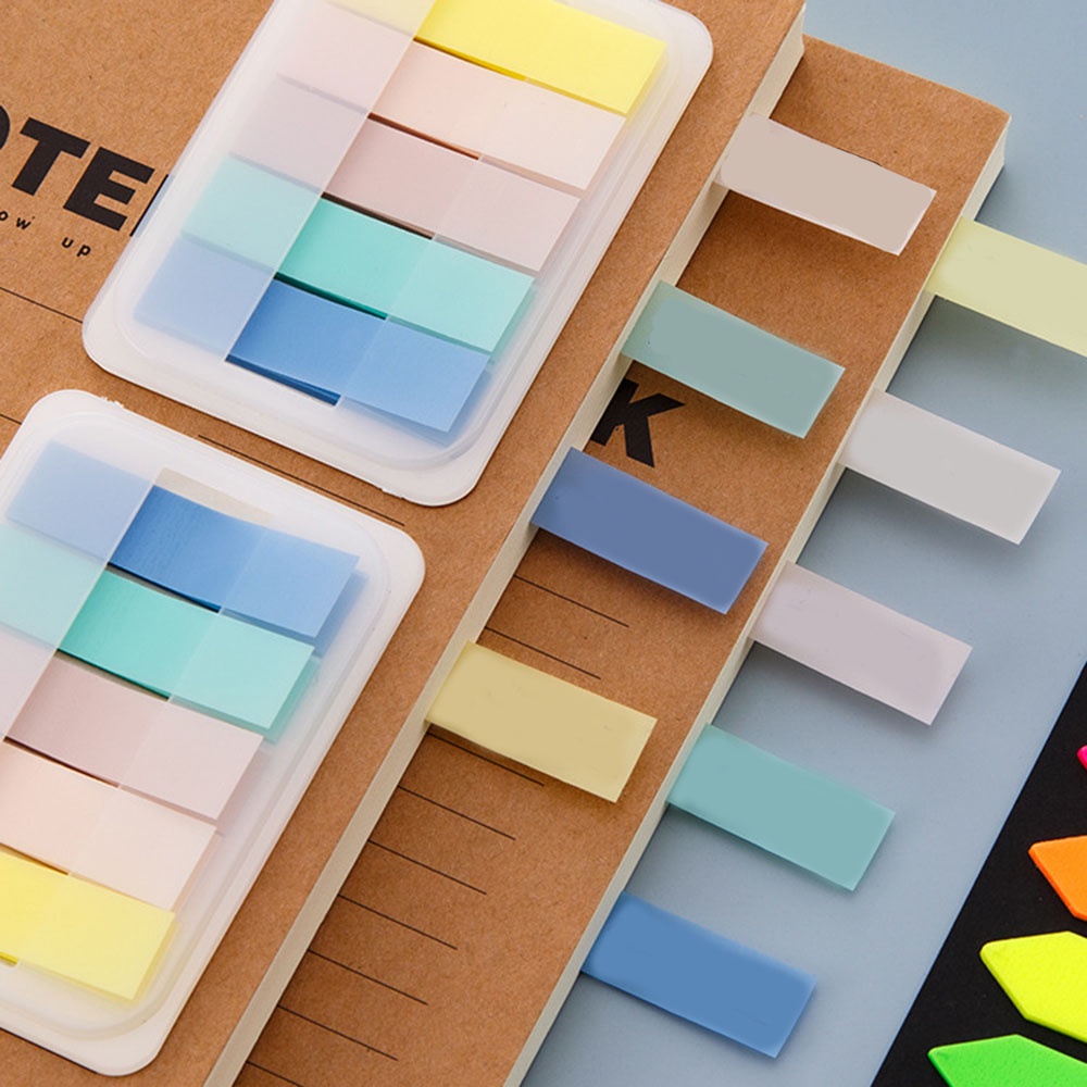 Set 100 Tờ Giấy Ghi Chú Hình Mũi Tên Màu Sắc Huỳnh Quang